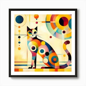 Abstract Cat 10 Art Print