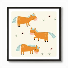 Little Horses Art Print