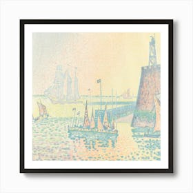 Boat In The Harbor Art Print