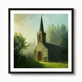 Middle Ages Church Art Print