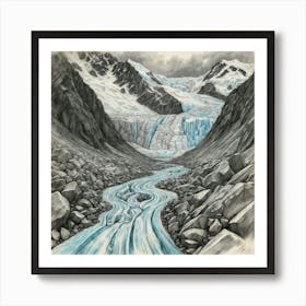 Glacier River Art Print