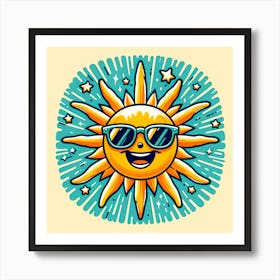 Sun With Sunglasses 5 Art Print