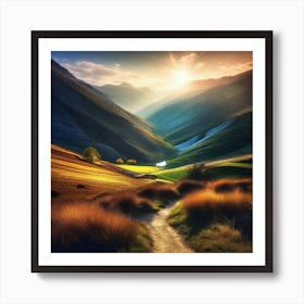 Sunset In The Mountains 29 Art Print