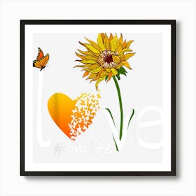 Love Ona Life Grandma Butterfly Sunflower Graphic 1 Art Print