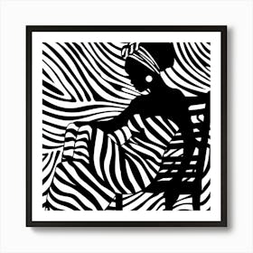 Zebra Woman Art Print