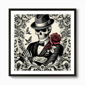 Day Of The Dead Skeleton 5 Art Print