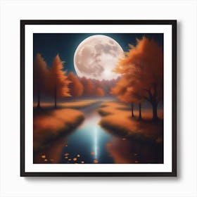 Harvest Moon Dreamscape 19 Art Print