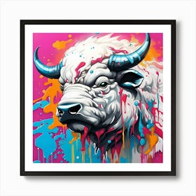 Splatter Bull Art Print