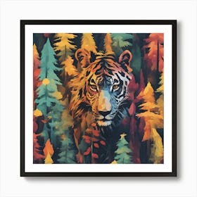 Tiger In The Forest 1 Art Print