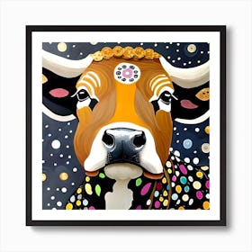 Cow With Stars Art Print