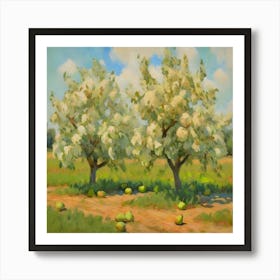 Big Pears in Trees Art Print