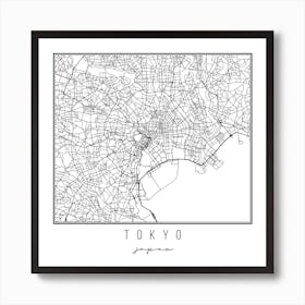 Tokyo Japan Street Map Art Print