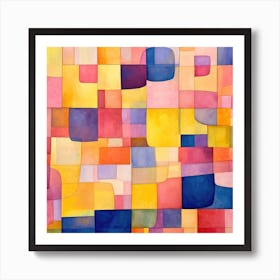 Abstract Squares Art Print