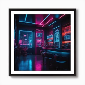 Dope Neon Bar Art Print
