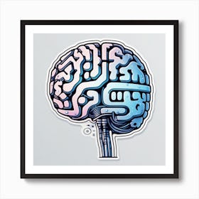 Brain Sticker 8 Art Print