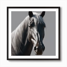 Black Horse Art Print