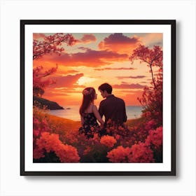 Sunset Love Art Print