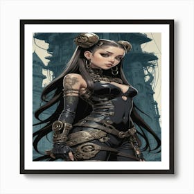 Steampunk Girl 1 Art Print