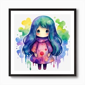 Kawaii Girl 1 Art Print