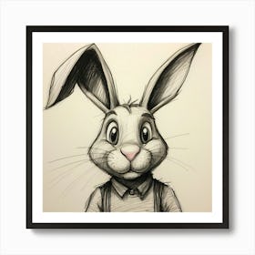 Bunny Drawing 10 Art Print