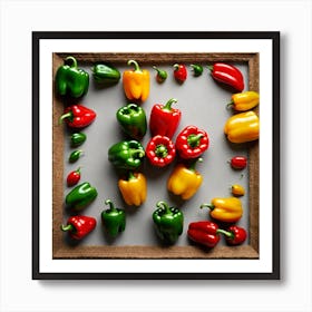 Peppers In A Frame 14 Art Print