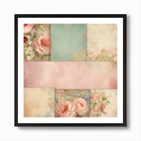 Shabby Floral Pastel wallPaper Bundle In The Style Of (2) 2024 05 05t175823 Art Print