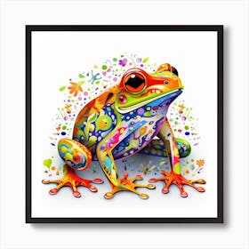 Colorful Frog Art Print