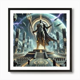 A Majestic Sci Fi Depiction Of The Legacy Of Overl Art Print