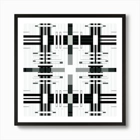 Abstract Pattern In Black And White Art Print