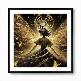 Golden Fairies Art Print