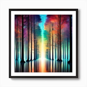 Rainbow Forest 1 Art Print