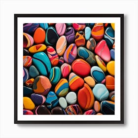 Colorful Pebbles 1 Art Print