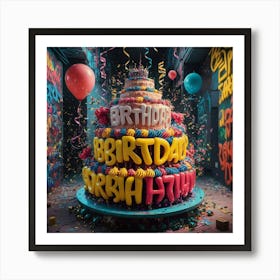 Birthday Cake Art Print