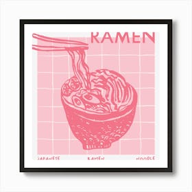 Pink Ramen 1 Art Print