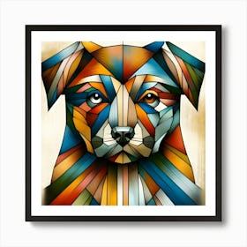 Geometric Dog 2 Art Print