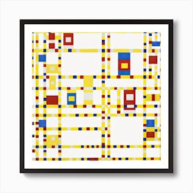 Broadway Boogie Woogie, Cubism Art, Piet Mondrian Art Print