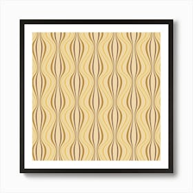 Brown Retro Pattern 07 Art Print