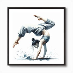 Acrobatic dance 1 Art Print