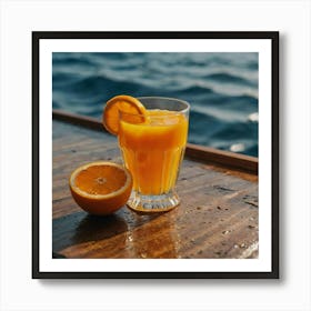 Orange Juice On The Beach 1 Art Print