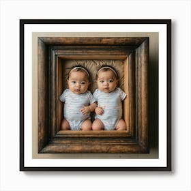 Twins In A Frame 4 Art Print