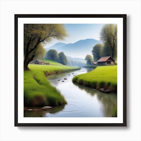 River In The Countryside 5 Art Print