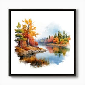 Autumn Landscape Painting 1 Art Print