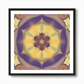 Purple Mystic Flower Square Art Print