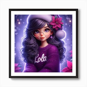 Christmas Girl Art Print