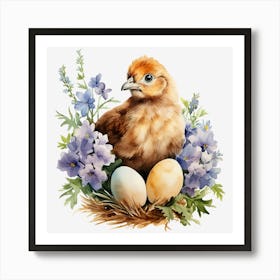 Chick In A Nest 1 Art Print