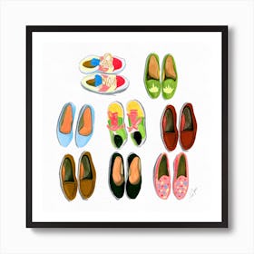Shoes Square Art Print