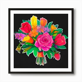 Bouquet Of Flowers Art Print