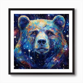 Bear In Space 2 Art Print