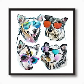 Chill Dogs Art Print