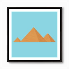Pyramids Flat Design Icon Art Print